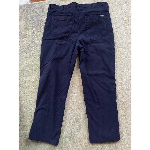 Eddie Bauer Pants Men 38x30 Navy Blue Fleece Lined Tech Pockets Nylon Stretch - Picture 5 of 5
